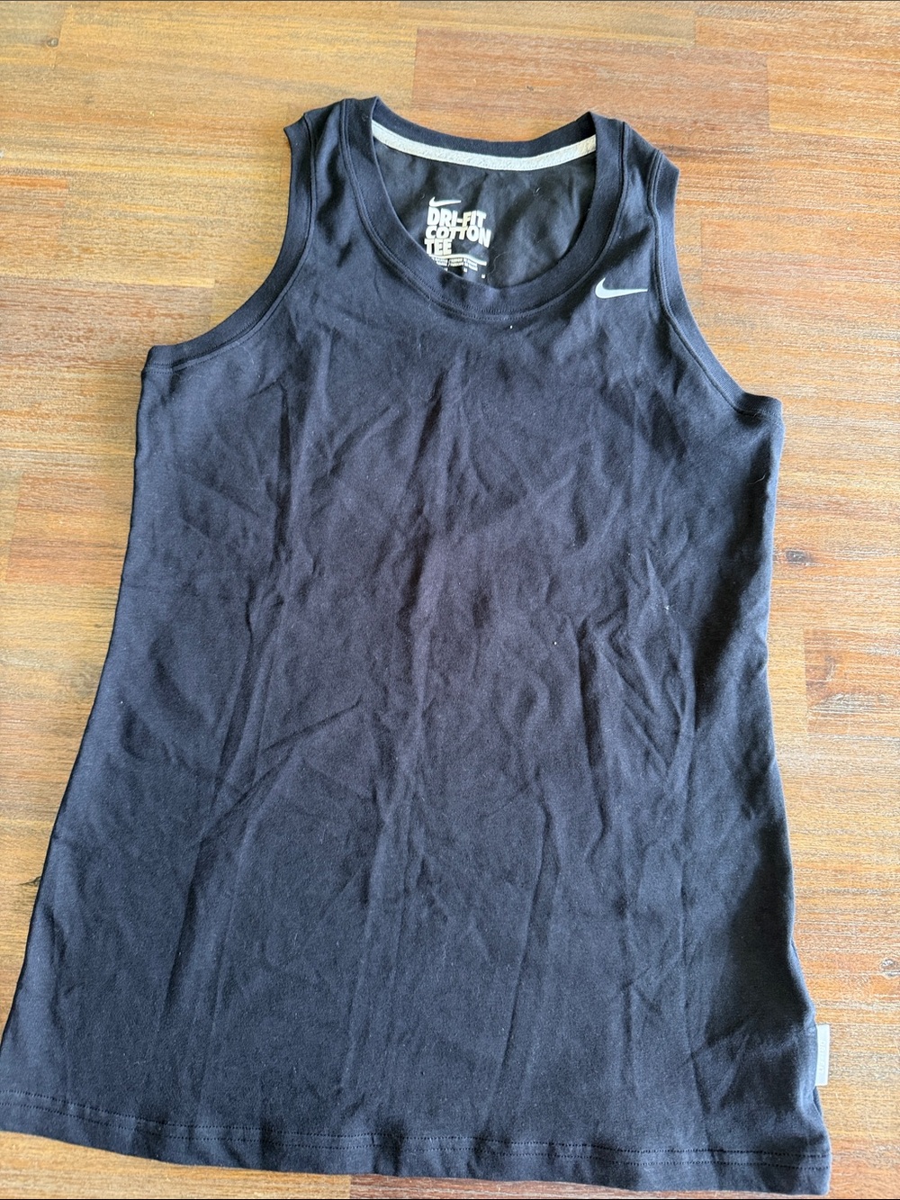 Nike Black Sleeveless Performance Tank with Small Swoosh